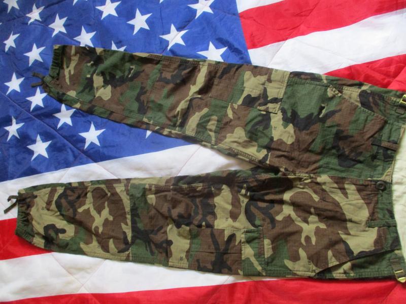 Real CARHARTT USA US BDU M65 aviation CARGO COMBAT TROUSERS 1981 woodland camo