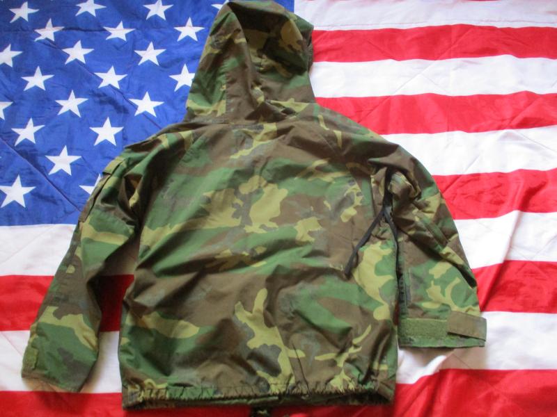 GENUINE US ARME ISSUE ECWCS ECW USA woodland camo waterproof goretex PARKA COAT LARGE SHORT
