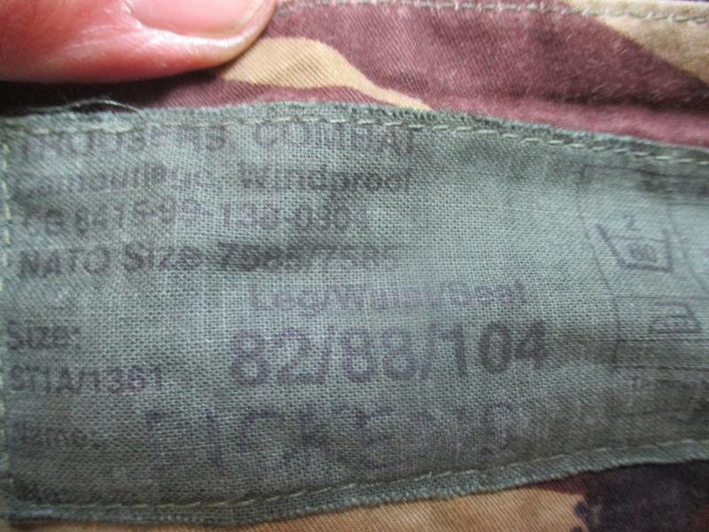 GENUINE ISSUE cotton GABARDINE dpm sas windproof X WAIST TYPE TROUSERS modified