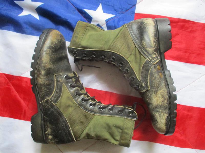 GENUINE 1966 US ARMY / USMC VIETNAM WAR issue JUNGLE COMBAT BOOTS us 8XW