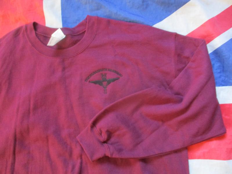 2nd BATTALION THE PARACHUTE REGIMENT 2 para AIRBORNE MAROON sweat shirt XL new