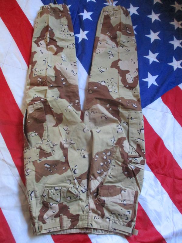 GENUINE 1983 issue US ARMY / usmc GULF WAR 1 DAY DESERT chocolate chip CAMO 2nd pattern BDU TROUSERS m65