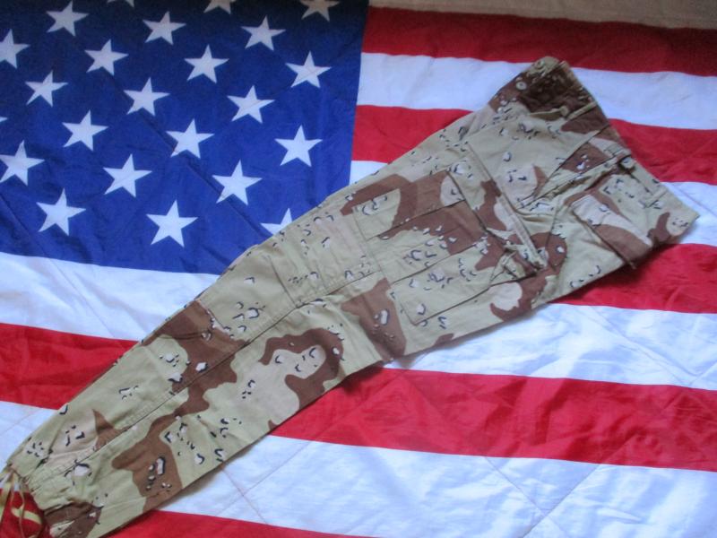 GENUINE 1983 issue US ARMY / usmc GULF WAR 1 DAY DESERT chocolate chip CAMO 2nd pattern BDU TROUSERS m65