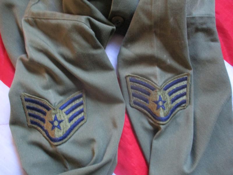 rare ORIGINAL 1985 US AIR FORCE usaf ISSUE space command OG green UTILITY SHIRT