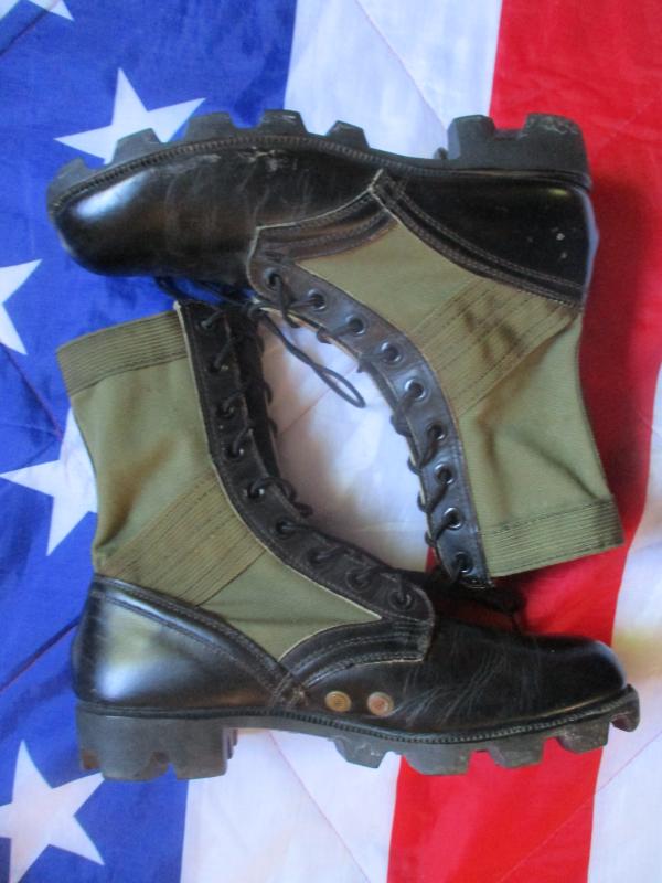 genuine JE US ARMY VIETNAM WAR issue JUNGLE COMBAT BOOTS us 8 N UK 7 1/2 N