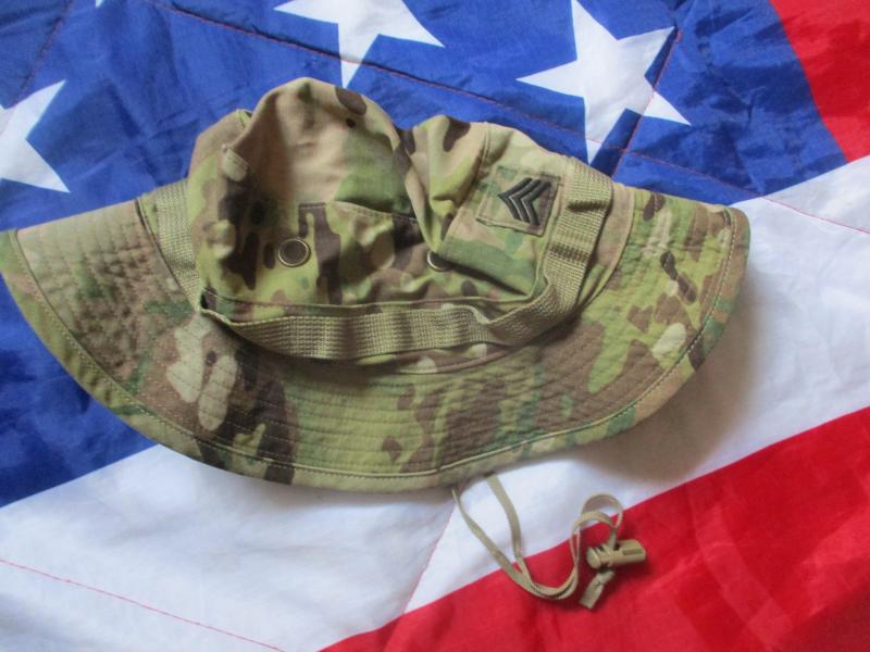 GENUINE USA  US ARMY AMERICAN ISSUE CRYE multicam camo SGT NCO BOONIE HAT size 7 medium