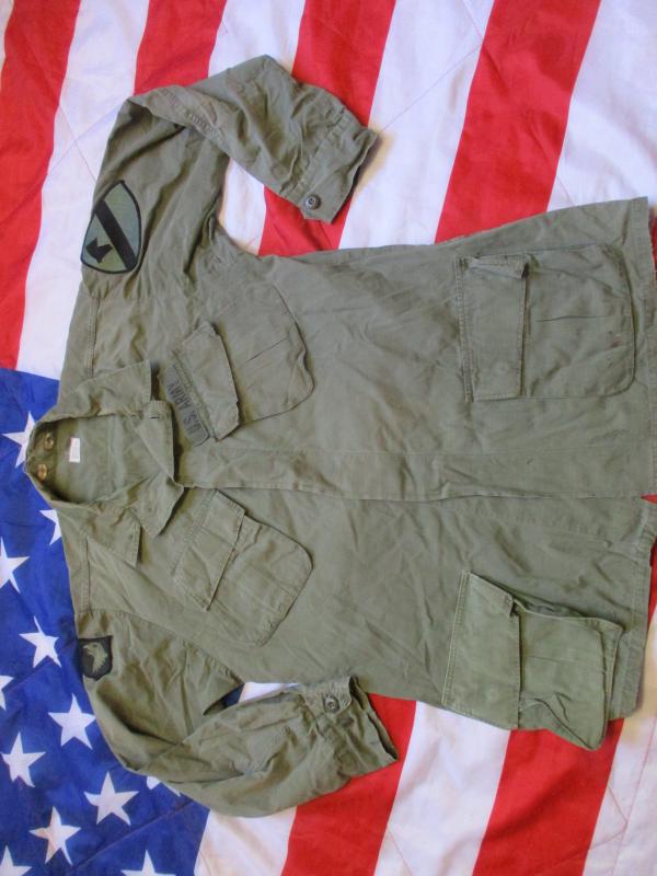 1969 VIETNAM WAR US ARMY SLANT POCKET OG107 GREEN Jungle combat JACKET COAT ML
