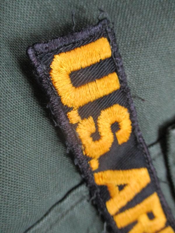 GENUINE M51 UNIFORM early VIETNAM WAR US ARMY gold & black BRANCH TAPE badge