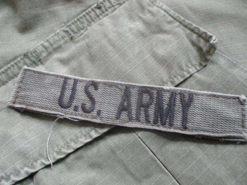 GENUINE issue US ARMY  VIETNAM WAR ERA branch tape WEBBING PATCH subdued