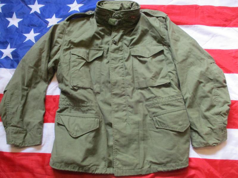 1977 genuine US ARMY ISSUE VIETNAM WAR OG 107 M65 COAT COMBAT jacket Medium Short -L