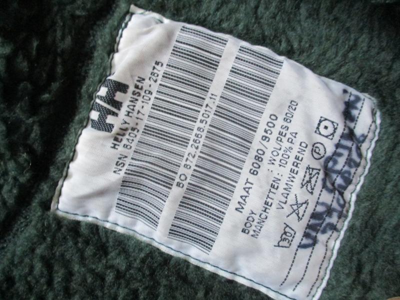 Original HELLY HANSEN DUTCH ARMY issue WOOL MIX FUR FLEECE  FIELD JACKET M -L