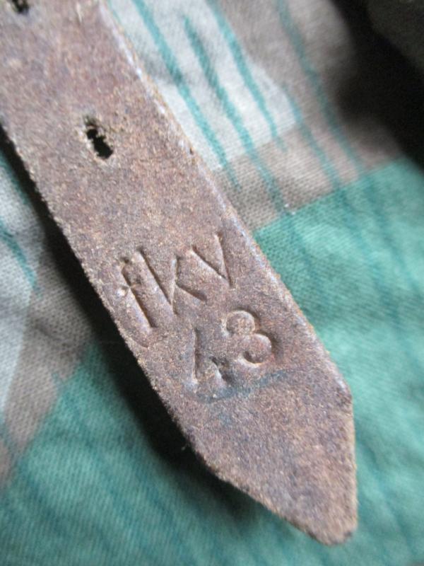 GERMAN ARMY Waffen SS WW2 ZELTBHAN ZELT SHELTER PONCHO STRAP fkv 1943 DATED