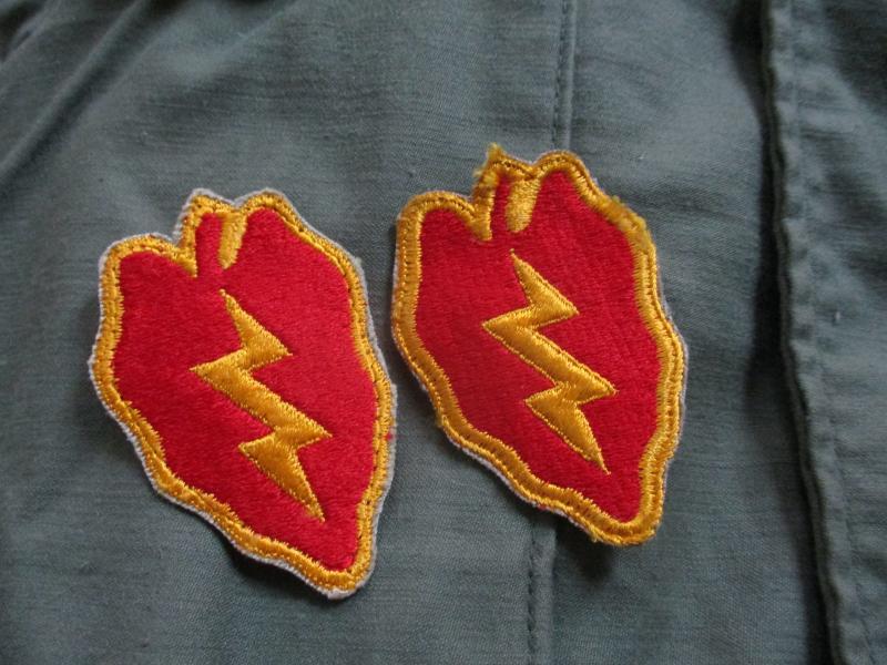 ORIGINAL us army VIETNAM WAR 25th infantry division BADGE PATCH cut edge type