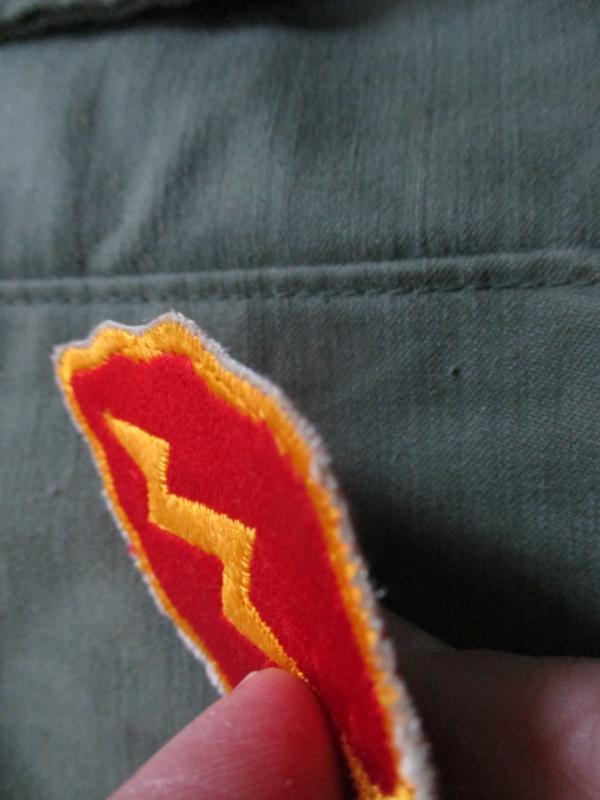 ORIGINAL us army VIETNAM WAR 25th infantry division BADGE PATCH cut edge type