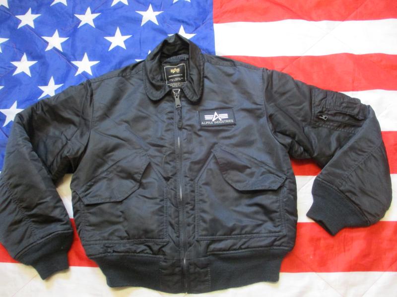 GENUINE ALPHA INDUSTRIES USAF USA CWU bomber pilot JACKET COAT top gun BLACK M