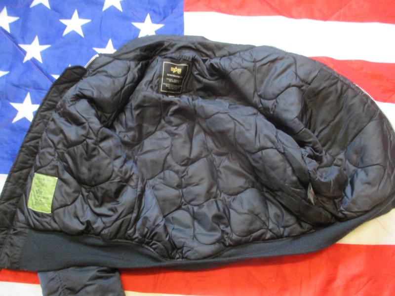 GENUINE ALPHA INDUSTRIES USAF USA CWU bomber pilot JACKET COAT top gun BLACK M