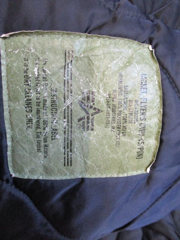 GENUINE ALPHA INDUSTRIES USAF USA CWU bomber pilot JACKET COAT top gun BLACK M