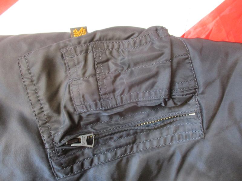 GENUINE ALPHA INDUSTRIES USAF USA CWU bomber pilot JACKET COAT top gun BLACK M