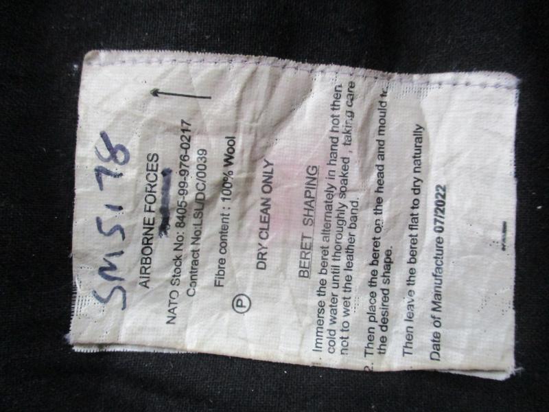 genuine PARACHUTE REGIMENT AIRBORNE MAROON BERET leather band SHAPED used 56cm M