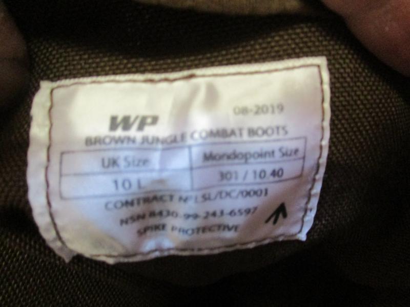 GENUINE wp BRITISH ARMY UKSF sas ISSUE JUNGLE COMBAT BOOTS mtp brown UK 10 L / W