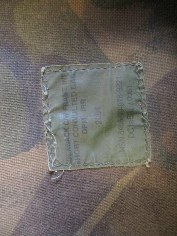 BRITISH ARMY ISSUE PLCE BERGEN short back DPM camo SAS jungle troopers MODIFIED