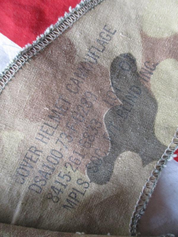 GENUINE 1973 US ARMY USMC issue Vietnam war m1 hElmet cover Mitchell leaf camo