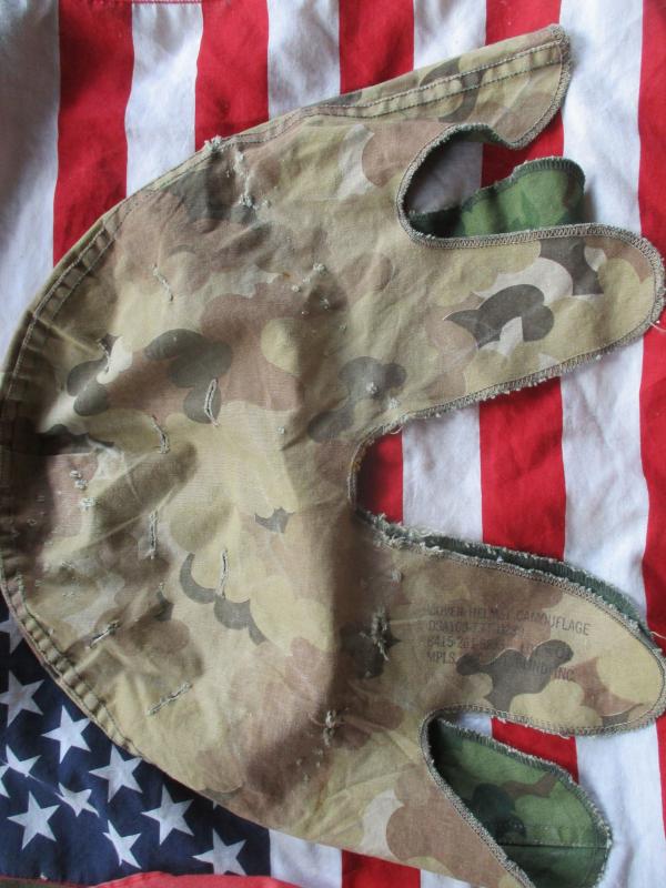 GENUINE 1973 US ARMY USMC issue Vietnam war m1 hElmet cover Mitchell leaf camo