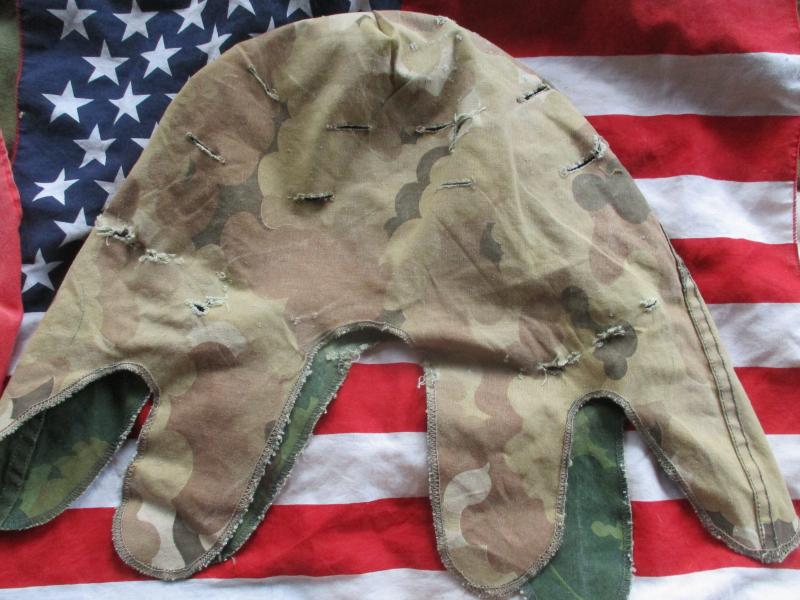 GENUINE 1973 US ARMY USMC issue Vietnam war m1 hElmet cover Mitchell leaf camo