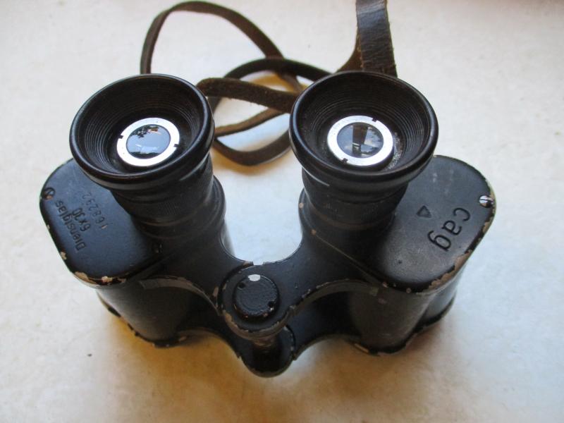 WW2 GERMAN ARMY / WAFFEN SS 6X30 cag ( SWAROVSKI ) DIENSTGLAS BINOCULARS TAN OVERPAINTED BLACK