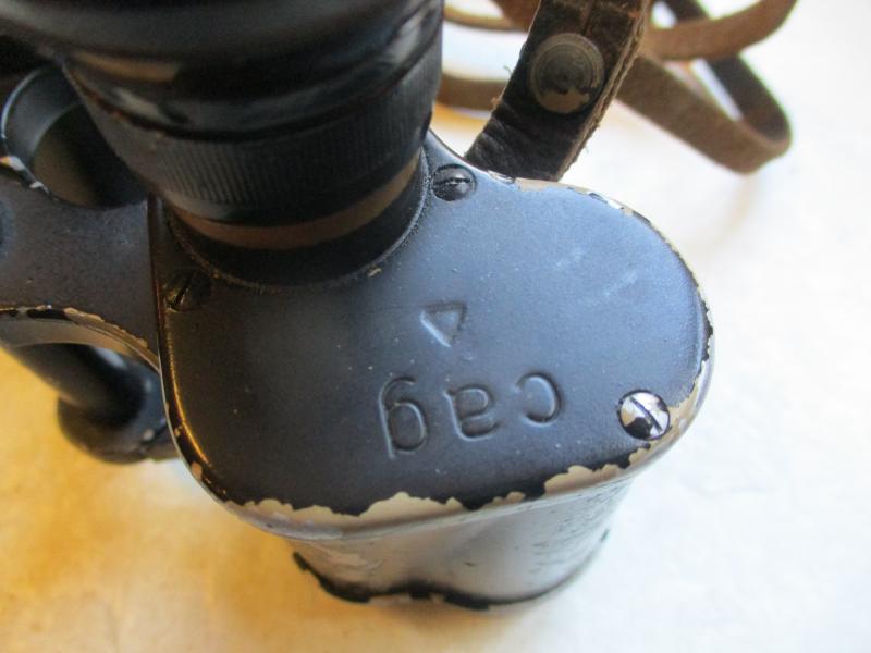 WW2 GERMAN ARMY / WAFFEN SS 6X30 cag ( SWAROVSKI ) DIENSTGLAS BINOCULARS TAN OVERPAINTED BLACK
