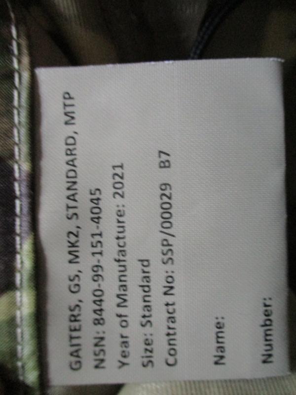 GENUINE British army ISSUE GS MTP camo MULTICAM MVP GORETEX BOOT GAITERS new