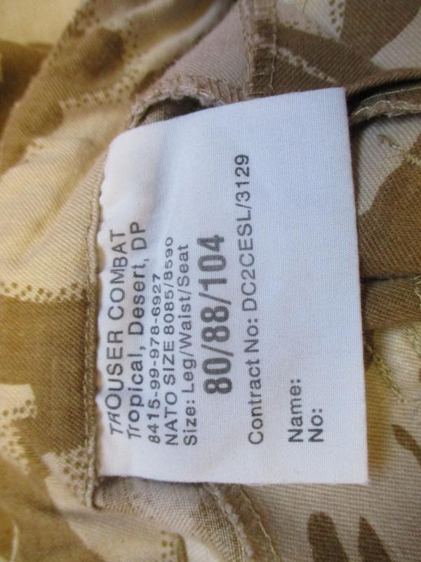BRITISH ARMY DESERT DPM DDPM combat 95 soldier 95 TROUSERS 34