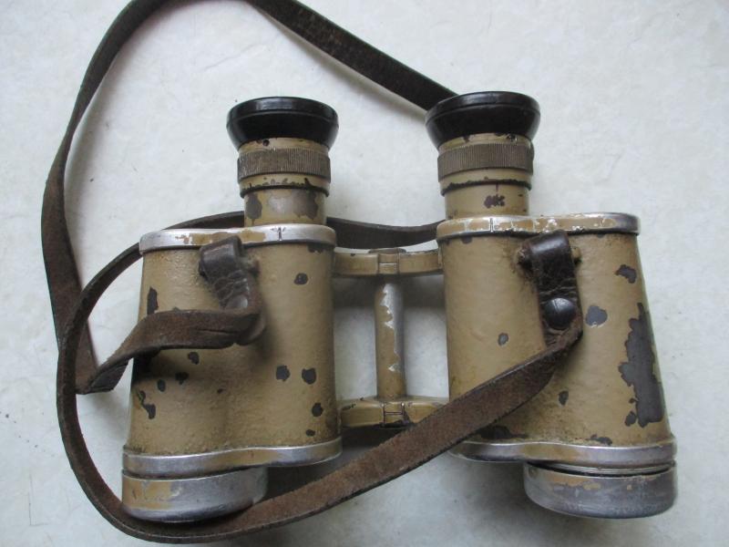 WW2 GERMAN ARMY / Waffen SS 6X30 cag DIENSTGLAS BINOCULARS dak / late war ordinance TAN