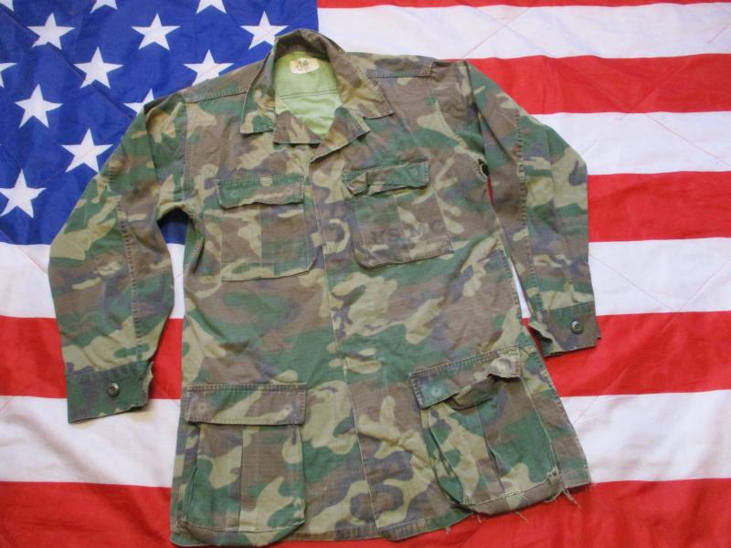 1979 US ARMY / USMC rdf VIETNAM WAR ERDL brown CAMO Jungle combat JACKET COAT