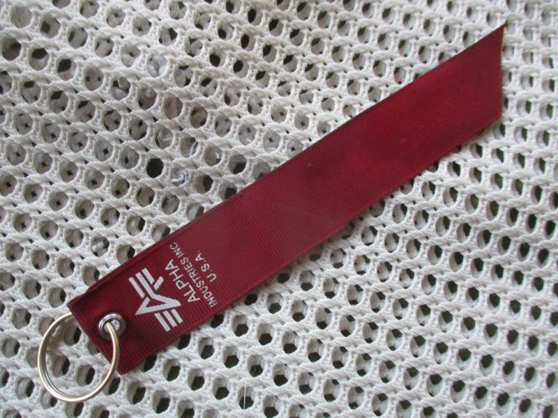 REAL GENUINE Alpha Industries Remove Before Flight KEY Ring Zip Pull Cord
