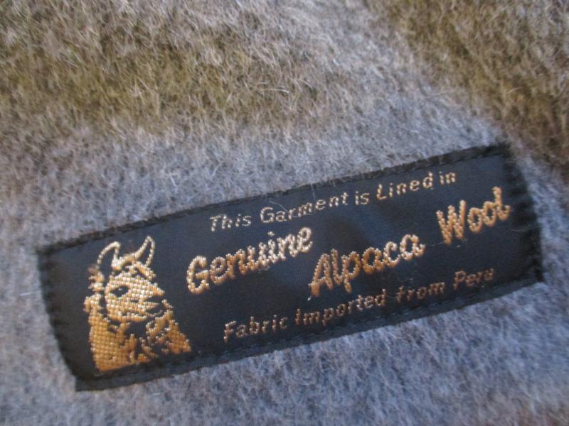 AERO LEATHER CO custom made HORSEHIDE & ALPACA WOOL LINED JACKET BLACK 44 XL