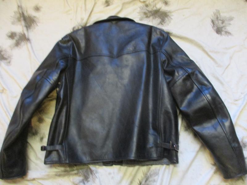 AERO LEATHER CO custom made HORSEHIDE & ALPACA WOOL LINED JACKET BLACK 44 XL