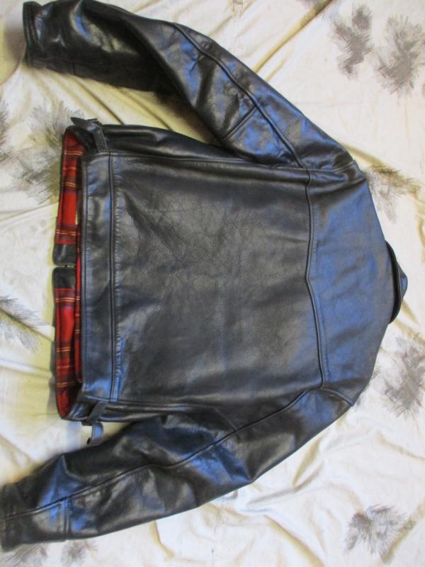 GENUINE VINTAGE AERO LEATHER CO HORSEHIDE highwayman JACKET BLACK 42 LARGE