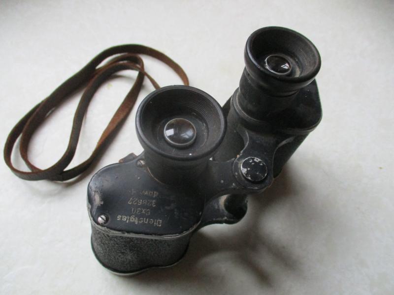 ORIGINAL WW2 GERMAN ARMY / Waffen SS / Luftwaffe 6X30 dow+ DIENSTGLAS BINOCULARS battle damage