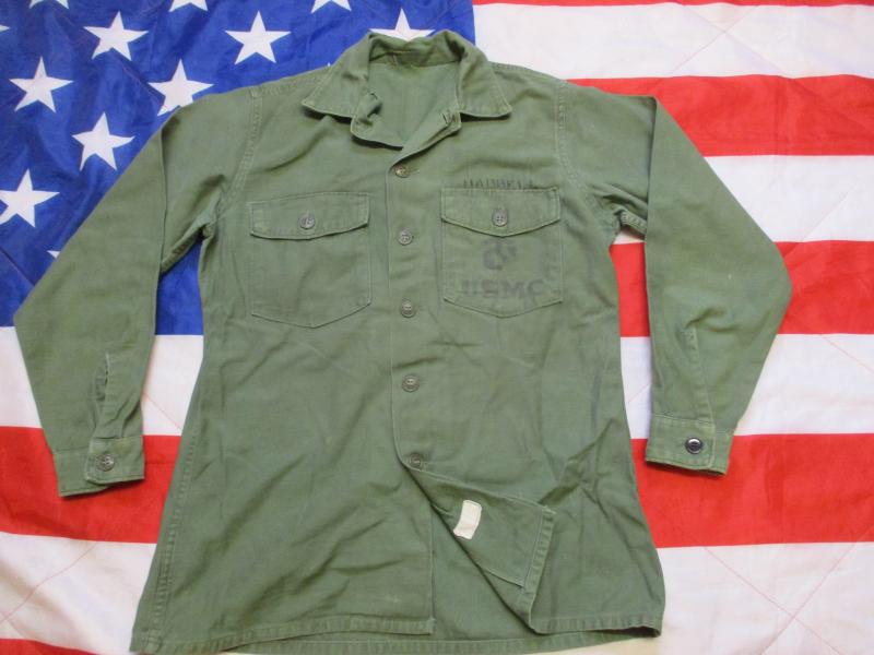 RARE usmc us marines US ARMY M51 OG 107 UTILITY SHIRT early VIETNAM WAR