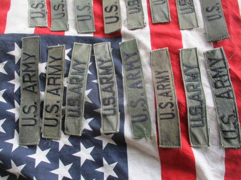 GENUINE issue US ARMY VIETNAM WAR ERA branch tape WEBBING PATCH subdued