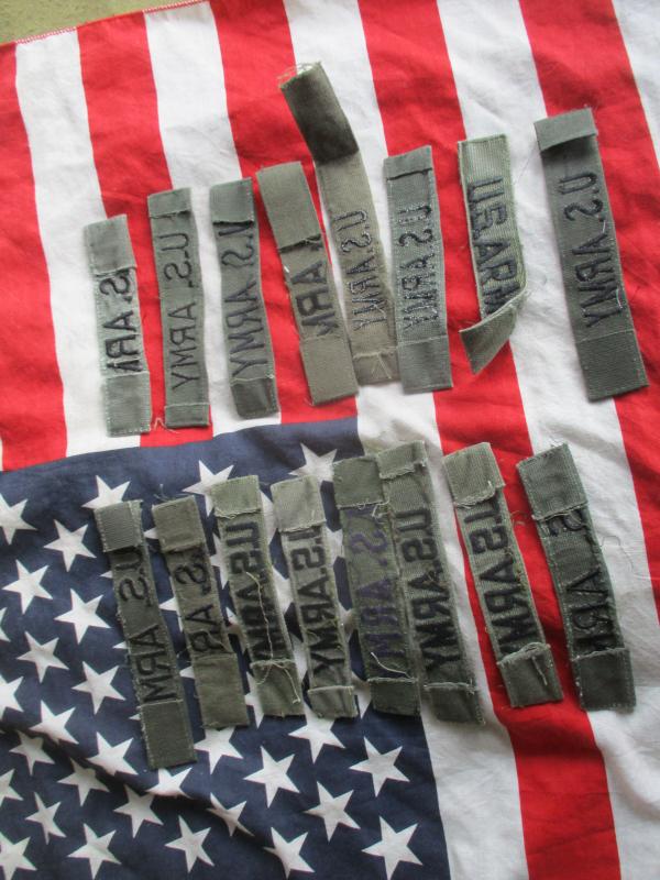 GENUINE issue US ARMY VIETNAM WAR ERA branch tape WEBBING PATCH subdued