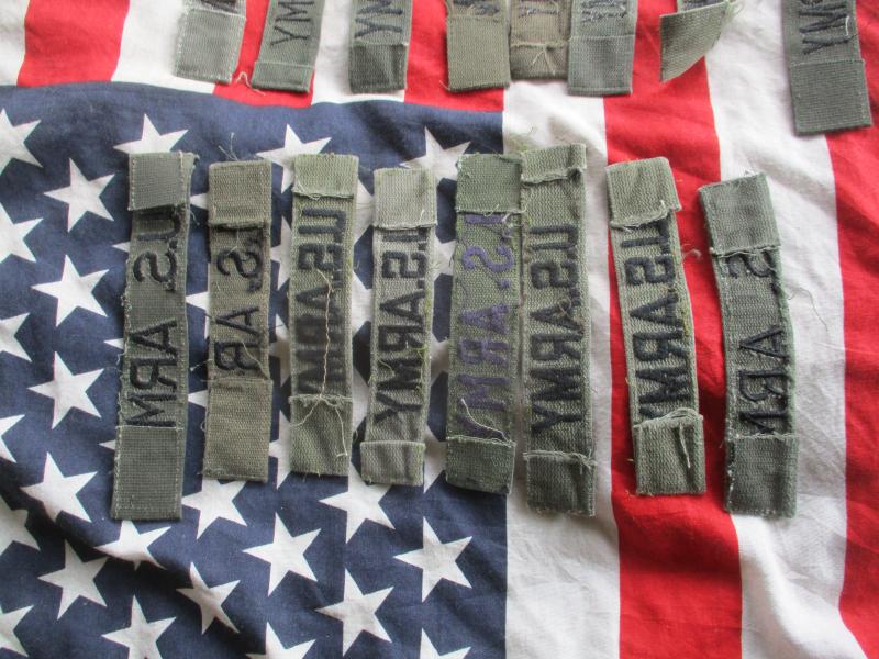 GENUINE issue US ARMY VIETNAM WAR ERA branch tape WEBBING PATCH subdued