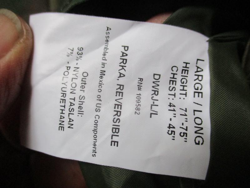 USSF REVERSIBLE ECWCS tri desert - m81 woodland camo waterproof goretex PARKA COAT Large / Long