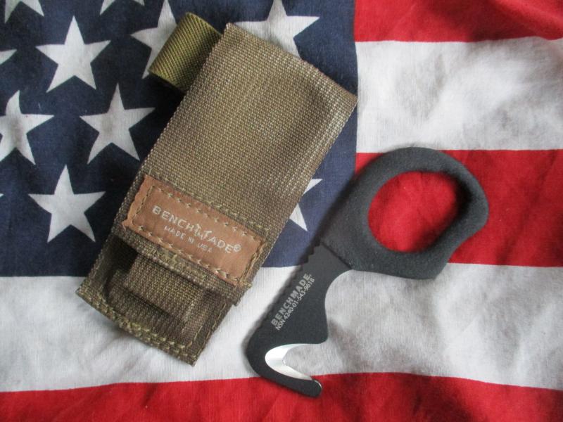 BENCHMADE USA Us Navy seal team DevGru USSF ISSUE CUTTER TOOL & COYOTE TAN POUCH