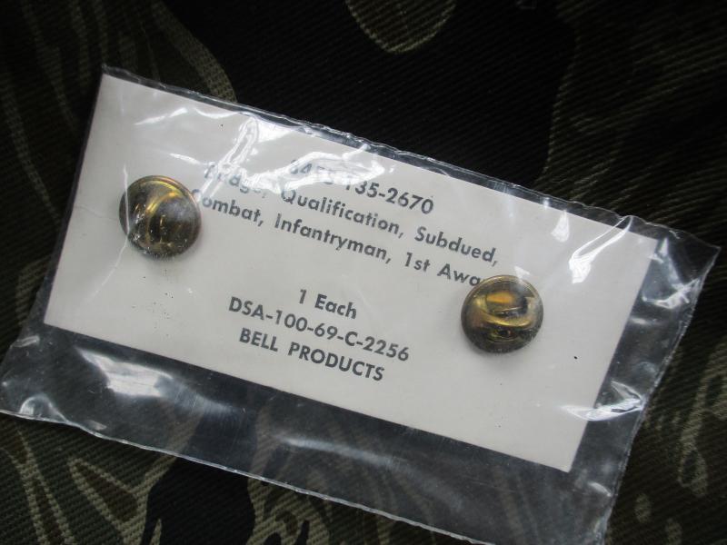 VIETNAM WAR ISSUE 1969 dated COMBAT INFANTRYMAN 1st AWARD BADGE CIB subdued NEW