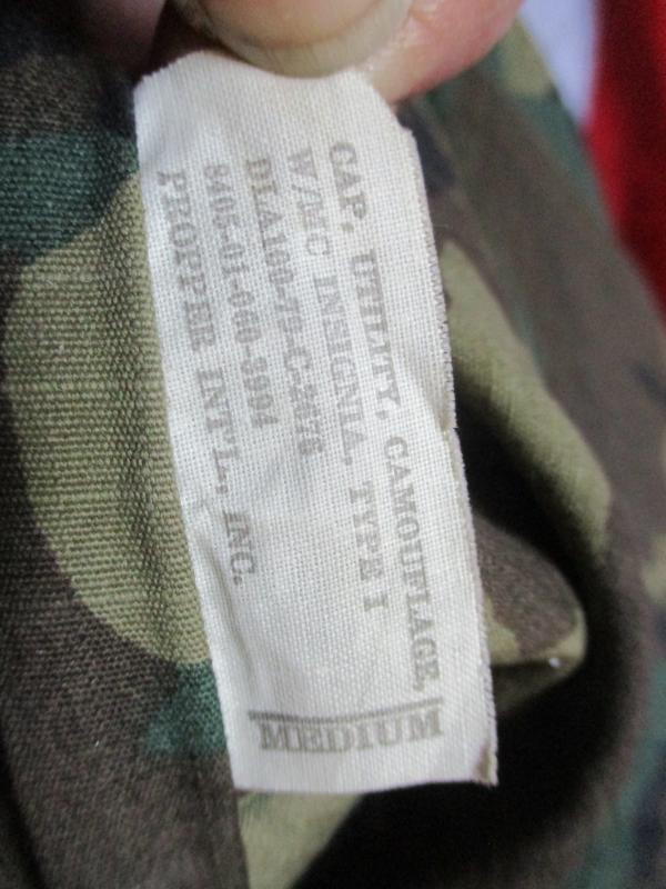 RARE GENUINE US MARINES USMC ISSUE 1979 RDF / VIETNAM WAR ERDL CAMO UTILITY CAP