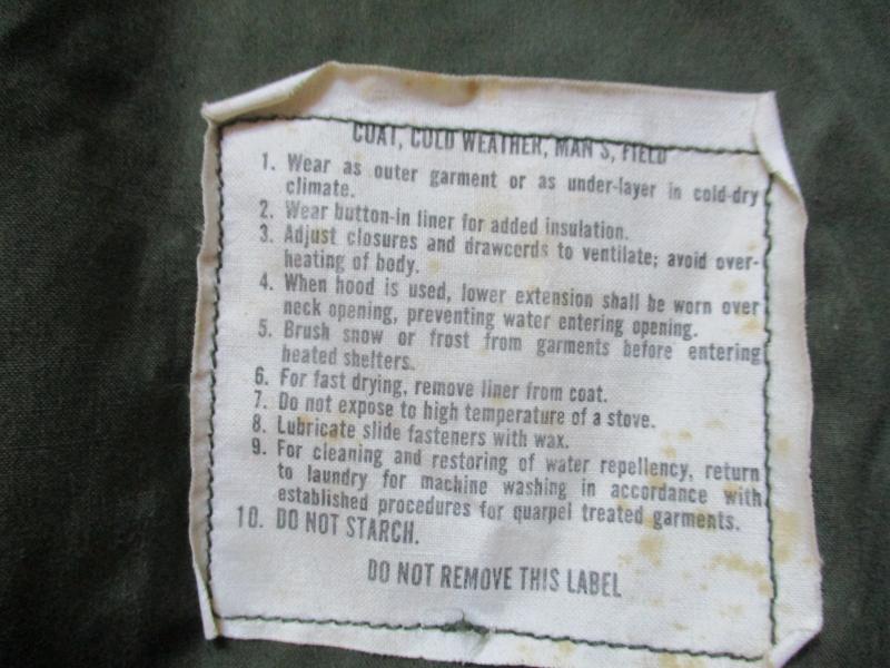 1972 ALPHA INDUSTRIES US ARMY ISSUE VIETNAM WAR OG 107 M65 COAT COMBAT jacket MS