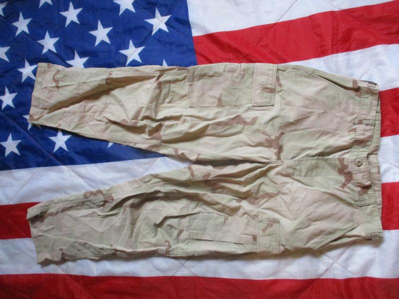 rare GENUINE 1990 issue US Aarmy / usmc GULF WAR 1 tri desert CAMO BDU TROUSERS m65 material  M R