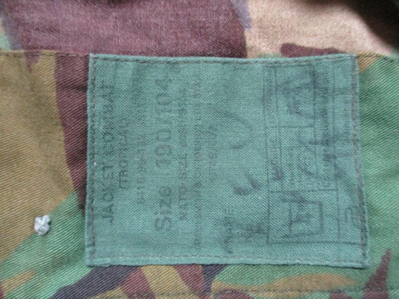 GENUINE ISSUE 70'S DPM CAMO 68 JUNGLE TROPICAL COMBAT SHIRT falklands 190/104 Large long